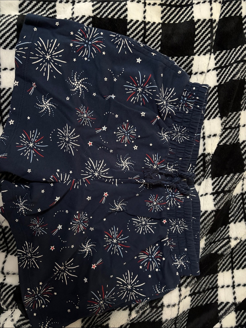 Kids Navy Firework Print Shorts